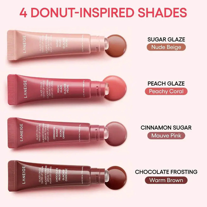 Bálsamo labial em formato de donut, gloss labial.