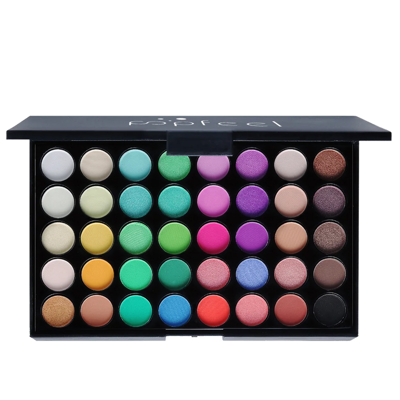 Paleta de sombras POPFEEL com 40 cores
