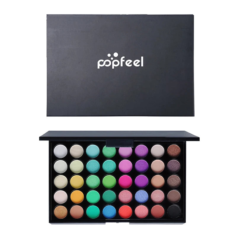 Paleta de sombras POPFEEL com 40 cores