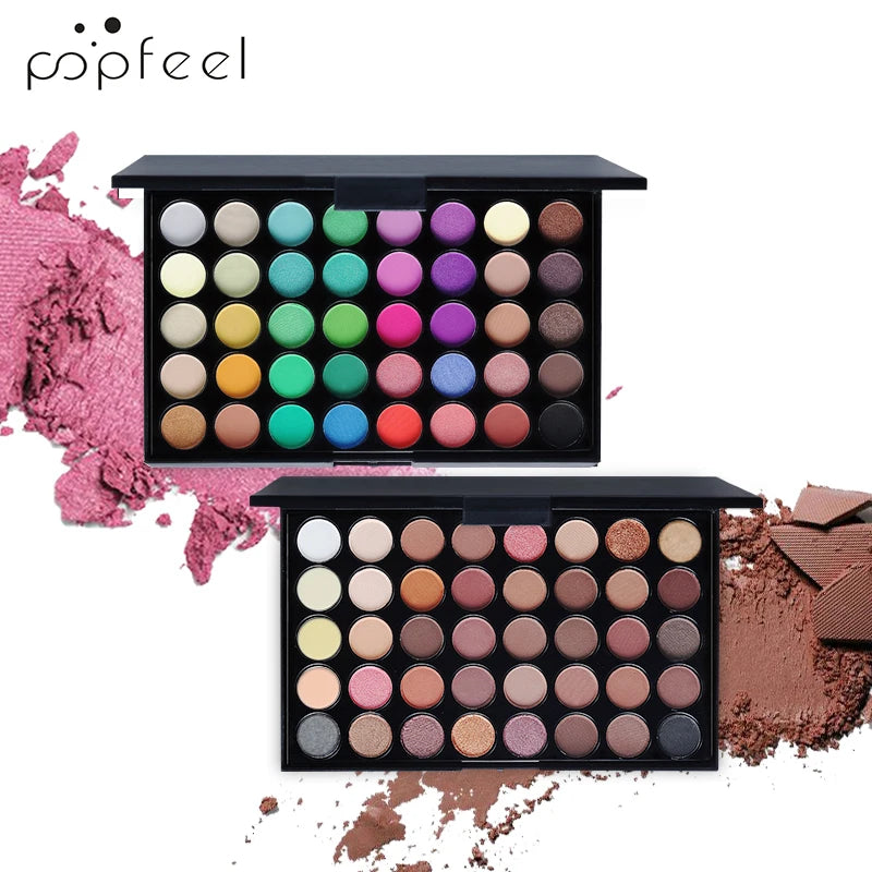 Paleta de sombras POPFEEL com 40 cores
